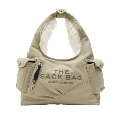 THE CARGO SACK BAG IN CANVAS WITH FAUX FUR